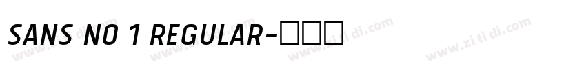 Sans No 1 Regular字体转换